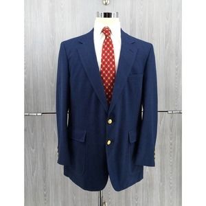 Stafford‎ Mens Gold Button Blazer Size 44R